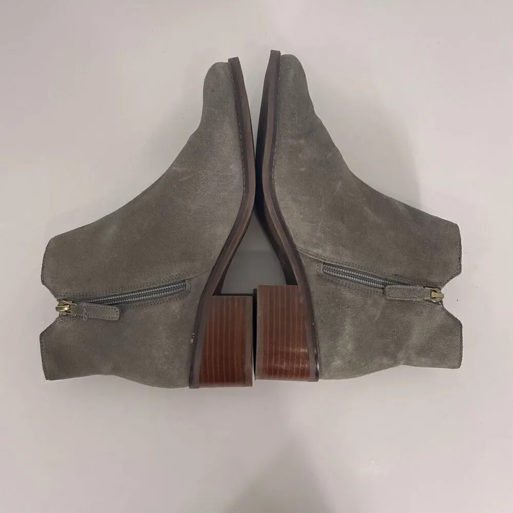 Cole‎ Haan Grey Suede Ankle Booties Size 7.5